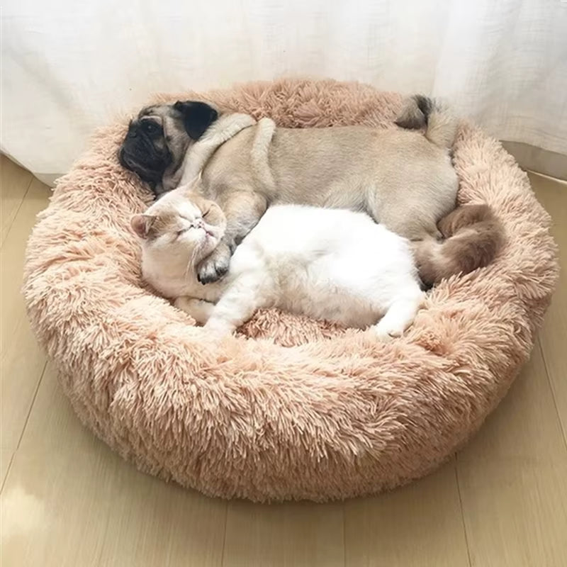 Round Plush Cushion for Dogs and Cats